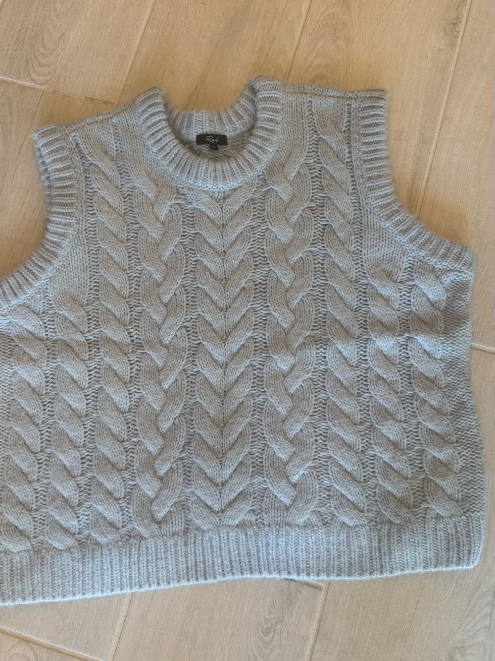 Rails Women’s Cable Knit Crewneck Sweater Vest - Light Blue